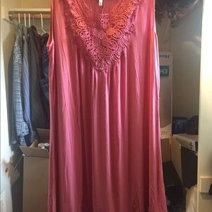 Pink below the knee dress